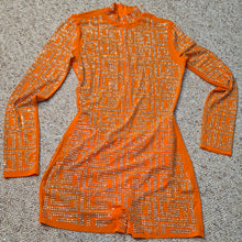 Load image into Gallery viewer, Banjul Orange studded jumpsuit          sz medium
