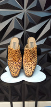 Load image into Gallery viewer, Matisse cowhide animal print mules           sz 7.5
