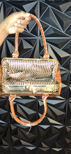 Load image into Gallery viewer, croc print handbag   disclaimer: peeling leather on strap (pictured)
