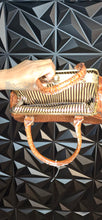 Load image into Gallery viewer, croc print handbag   disclaimer: peeling leather on strap (pictured)

