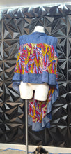 Load image into Gallery viewer, High Low ankara style top            sz untagged, fit sz med-2x
