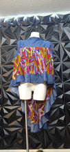 Load image into Gallery viewer, High Low ankara style top            sz untagged, fit sz med-2x
