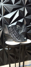 Load image into Gallery viewer, Donald Pliner black netted wedge heels       sz 8
