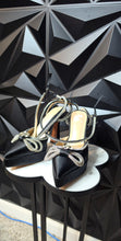 Load image into Gallery viewer, Black rhinestone platform heels      sz 38=7
