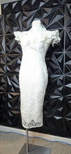 Load image into Gallery viewer, Shein white lace off shoulder dress            sz lrg,8/10
