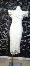 Load image into Gallery viewer, Shein white lace off shoulder dress            sz lrg,8/10
