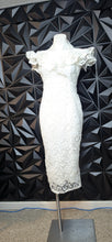 Load image into Gallery viewer, Shein white lace off shoulder dress            sz lrg,8/10
