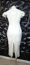Load image into Gallery viewer, Shein white lace off shoulder dress            sz lrg,8/10
