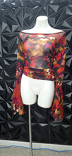 Load image into Gallery viewer, Ashley Stewart colorful sheer top             sz 18/20
