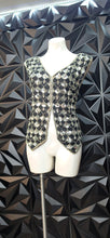 Load image into Gallery viewer, Black and silver vintage vest             sz untagged, best fitting sz xl/1x
