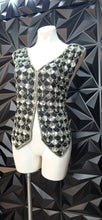 Load image into Gallery viewer, Black and silver vintage vest             sz untagged, best fitting sz xl/1x
