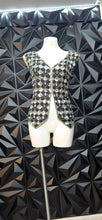 Load image into Gallery viewer, Black and silver vintage vest             sz untagged, best fitting sz xl/1x
