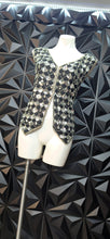 Load image into Gallery viewer, Black and silver vintage vest             sz untagged, best fitting sz xl/1x
