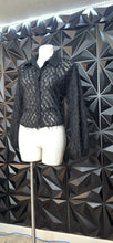 Load image into Gallery viewer, Express sheer fringe blouse          sz medium
