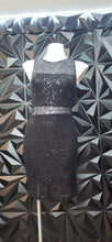 Load image into Gallery viewer, Design Lab black sequins dress           sz medium

