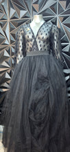 Load image into Gallery viewer, Black tulle skirt/polka dot 2 piece set         sz med-10
