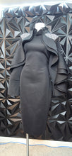 Load image into Gallery viewer, Quoom black ruffled dress                sz 2x

