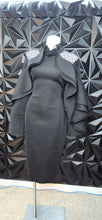 Load image into Gallery viewer, Quoom black ruffled dress                sz 2x
