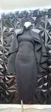 Load image into Gallery viewer, Quoom black ruffled dress                sz 2x
