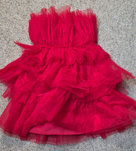 Load image into Gallery viewer, Red tulle sleeveless dress   sz med, best fitting sz 6
