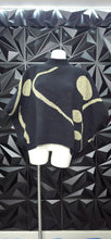 Load image into Gallery viewer, Black and Golf poncho top       sz med-1x
