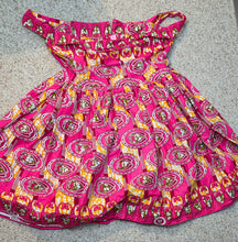 Load image into Gallery viewer, Pink Ankara fit and flare dress           sz untagged, Best fitting sz 10
