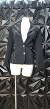 Load image into Gallery viewer, Black rhinestone blazer              sz untagged, best fit large   disclaimer: 2 buttons missing
