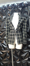 Load image into Gallery viewer, Evan Picone box print blazer               sz 8-10
