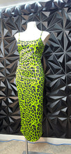 Load image into Gallery viewer, Green animal print dress             sz medium
