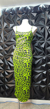 Load image into Gallery viewer, Green animal print dress             sz medium
