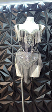 Load image into Gallery viewer, Rhinestone bodysuit/top               sz untagged, best fitting sz small   READ DISCLAIMER

