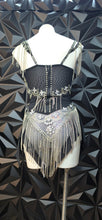 Load image into Gallery viewer, Rhinestone bodysuit/top               sz untagged, best fitting sz small   READ DISCLAIMER
