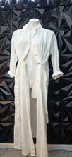 Load image into Gallery viewer, Long white duster/dress             sz sm-large
