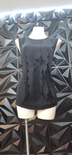 Load image into Gallery viewer, Banana Republic black petal blouse            sz xlrg

