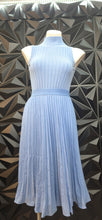 Load image into Gallery viewer, Blue on blue pleated skirt/top 2 piece set          sz sm-10
