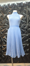 Load image into Gallery viewer, Blue on blue pleated skirt/top 2 piece set          sz sm-10

