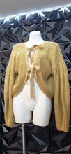 Load image into Gallery viewer, Kika Varga gold cardigan       sz sm-large
