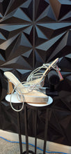 Load image into Gallery viewer, Clear rhinestone heels             sz 10
