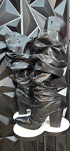 Load image into Gallery viewer, Black studded scrunch boots           sz 6
