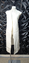Load image into Gallery viewer, BLVD long white vest            sz small-lrg (10)
