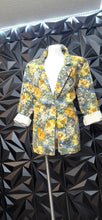 Load image into Gallery viewer, French Navy floral print blazer         sz 16

