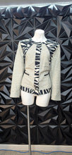 Load image into Gallery viewer, Chicos mix print blazer/ wide leg pant 2 piece set           sz chico2= large (14)
