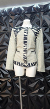 Load image into Gallery viewer, Chicos mix print blazer/ wide leg pant 2 piece set           sz chico2= large (14)
