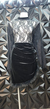 Load image into Gallery viewer, Shein curve lace velour dress             sz 2xl (14/16)
