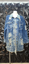 Load image into Gallery viewer, Thrill denim distress duster           sz 3x
