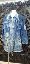 Load image into Gallery viewer, Thrill denim distress duster           sz 3x
