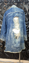 Load image into Gallery viewer, Thrill denim distress duster           sz 3x
