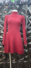 Load image into Gallery viewer, Vici burgundy fit and flare dress         sz small
