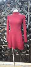 Load image into Gallery viewer, Vici burgundy fit and flare dress         sz small
