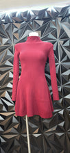 Load image into Gallery viewer, Vici burgundy fit and flare dress         sz small

